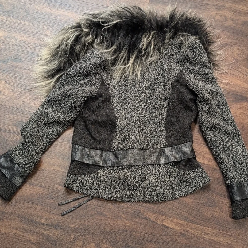 Alberto Makali Black and Gray Textured Jacket - Picture 2 of 6